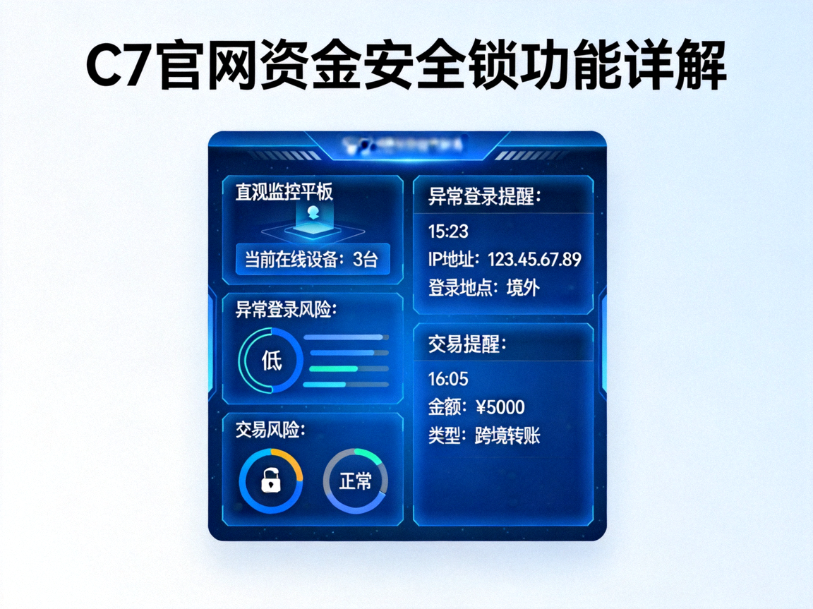 C7官网资金安全锁功能详解：实时监控异常登录与交易提醒界面展示