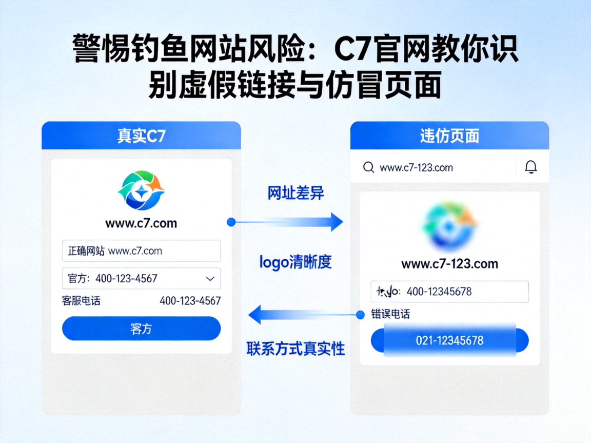 警惕钓鱼网站风险：C7官网教你识别虚假链接与仿冒页面图示